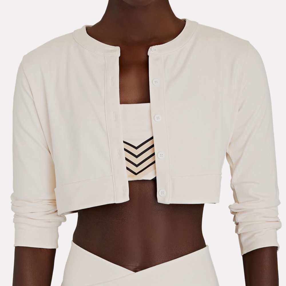 NWT WeWoreWhat Cropped Crewneck Cardigan